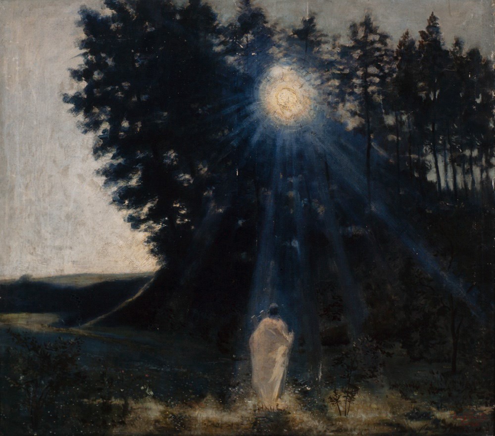 Jean Delville - Paysage au clair de lune
